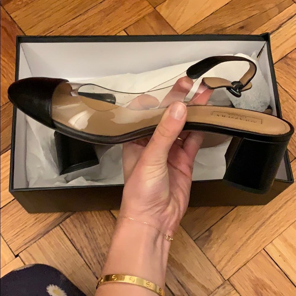 Aquazzura PVC block heels, like new!